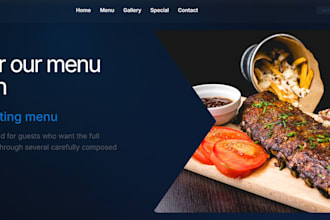 modern responsive website for restaurants and apartments