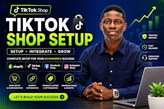 setup tiktok shop, facebook shop, instagram shop for shopify dropshipping store