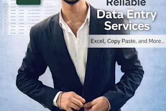 do data entry and copy paste tasks