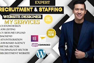 design recruitment website job board job portal hiring staffing agency website