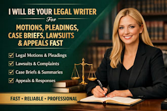provide expert legal drafting for motion pleadings briefs and litigation support
