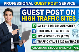 submit one premium guest post on high traffic sites