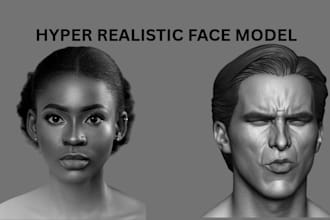 design photorealistic 3d face model