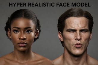 sculpt hyper realistic 3d face models for game characters