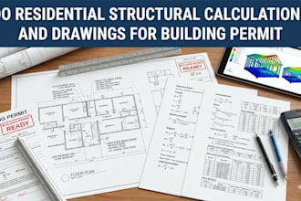do residential structural calculations and drawings for building permit