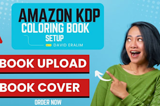do amazon KDP coloring book setup kids adults activity book design cover