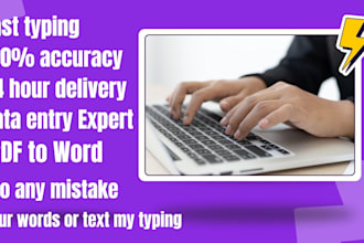 do fast english and sindhi typing any text for you