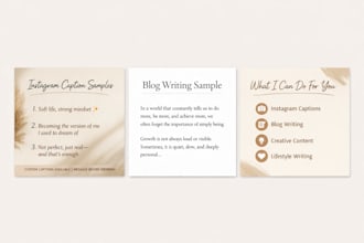 write engaging instagram captions blogs and creative content