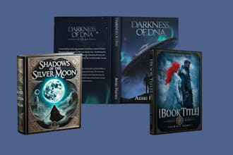 design a stunning horror book cover, paperback, hardcover, with spine