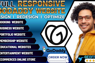 build godaddy website redesign, design godaddy airo, setup godaddy website, SEO