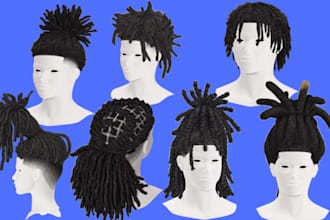 create high quality custom mesh hair for your second life avatar full color hud