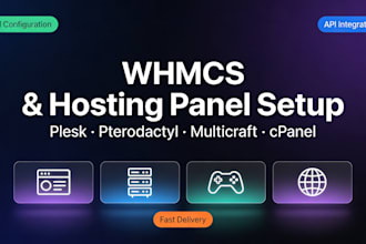 setup and customize your whmcs or hosting control panel