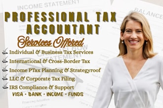 be your US accountant for tax consulting, filing planning and international tax