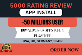 drive 100 IOS app install rating review in 48h,mobile app promotion ,app install