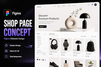 make clean figma design shop pages