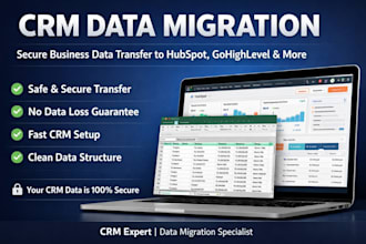 crm data migration business data transfer to hubspot, gohighlevel, crm setup