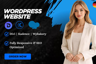 design a high converting wordpress website using divi kadence or wp bakery