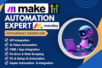 setup make come ai automation monday com airtable made com ghl and integration