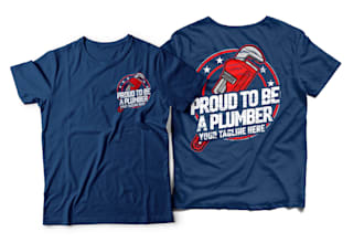 make custom funny welder plumber electrician t shirt design