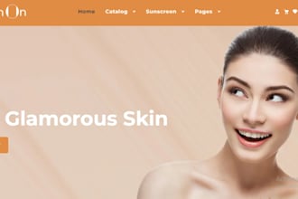 design beauty hair extension shopify store hair salon website skin care website