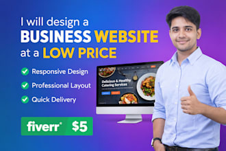 design a responsive catering or business website