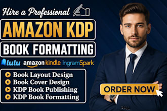 publish your book for amazon KDP, lulu and ingramspark book formatting