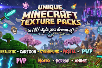 create unique minecraft texture packs in any style for you