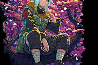 draw a anime style illustration for oc