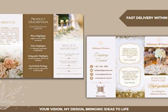 design modern bifold, trifold brochure and digital brochures