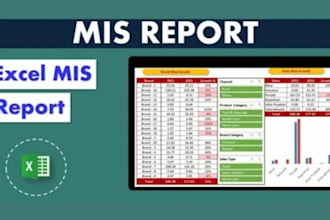 create professional excel dashboards, mis reports and automated trackers