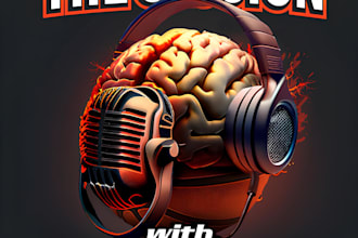 do unique podcast cover art and professional logo