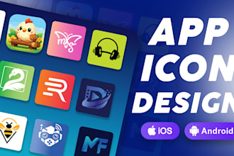 design mobile app icon and app logo