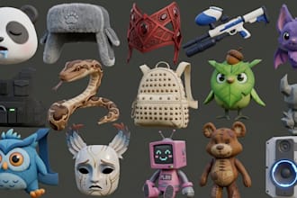 create custom 3d roblox dynamic head and ugc bundle and roblox clothing ready f