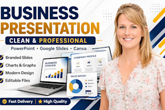 design professional business presentation and corporate powerpoint slides
