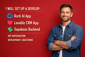 rork ai app lovable crm app and supabase backend deployment api integration
