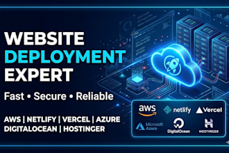 deploy your websites on AWS, netlify, vercel, hostinger azure, digital ocean