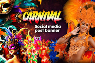 carnival and festival social media design