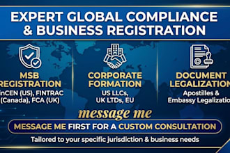 expertly guide your fincen and fintrac msb registration filing