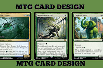 design custom mtg card design premium quality card game illustrations