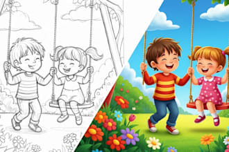 children story book illustration children story children story book illustration