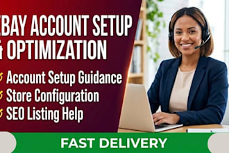 create ebay seller account fully account setup, full ebay store optimization