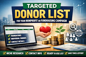 get a targeted donor list for your nonprofit or fundraising campaign