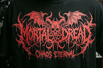 draw a distinctive death metal logo designs