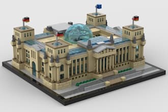 design custom lego moc with studio file, render, pdf instructions and part list