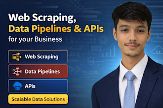 scrape large scale data and build automated pipelines