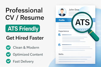 write and design a professional ats friendly resume and CV