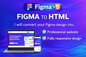 modern responsive website HTML CSS js with figma to HTML conversion