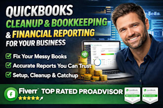 do quickbooks cleanup, bookkeeping, and financial reporting