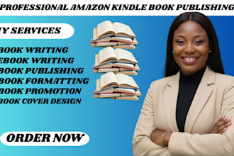 be your ebook ghostwriter, book writer and publish on amazon KDP