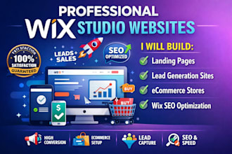 do wix landing page, ecommerce store, lead generation, wix seo using wix studio